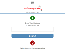 Tablet Screenshot of moderncoupon.com